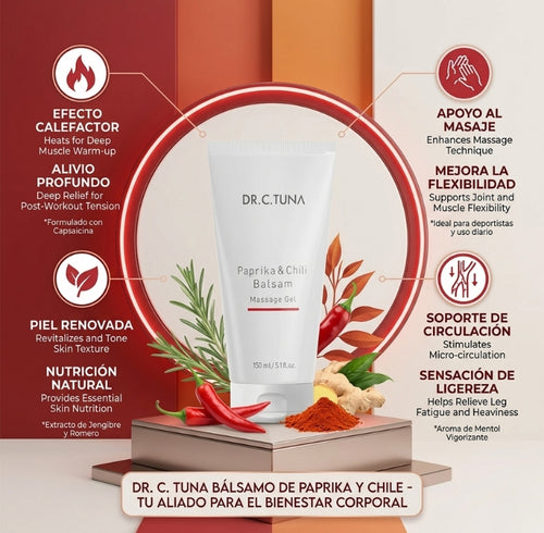 Dr. C. Tuna Paprika & Chili - Gel masajeador para estrias