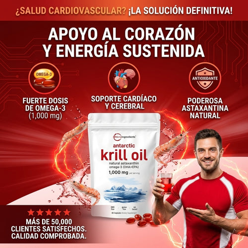 MicroIngredients - Capsulas Krill Oil para la salud cardiovascular