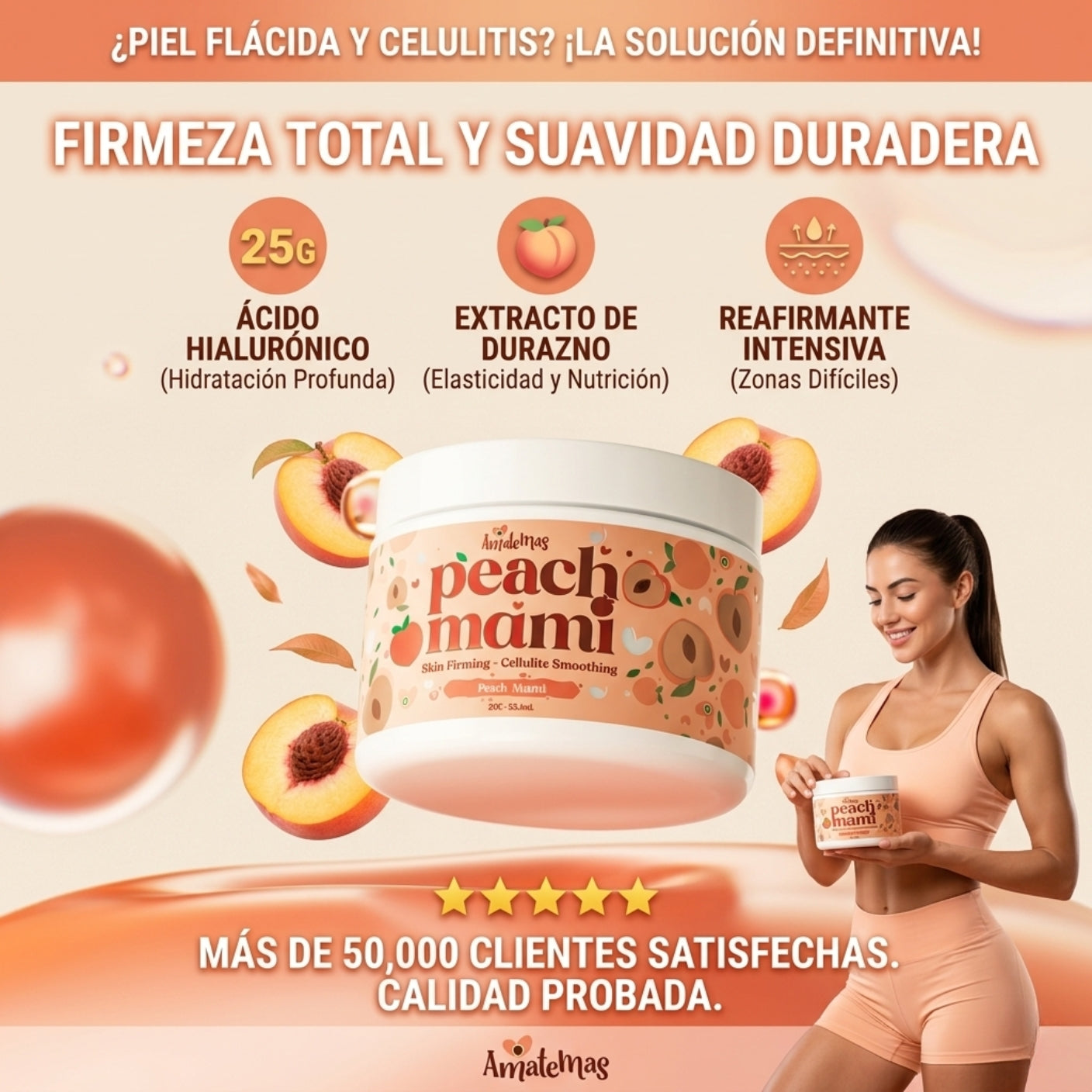 Peach Mami - Crema reafirmante para la piel
