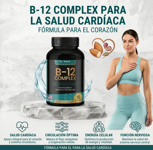 Vitamina B12 Complex, Energía, Vitalidad y Bienestar Diario - OFERTA 2X1