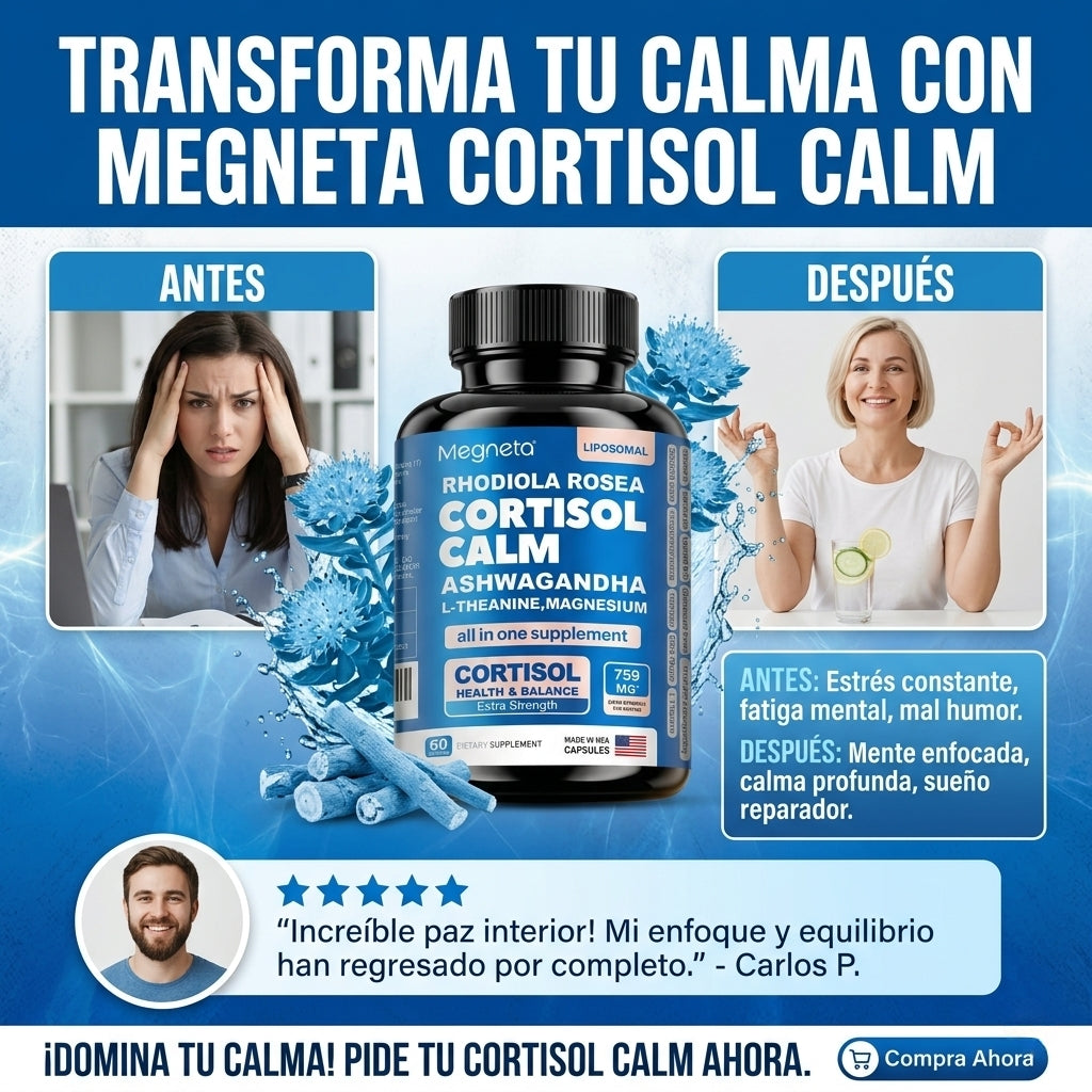 Cortisol Calm - Capsulas para controlar el cortisol - OFERTA 2X1