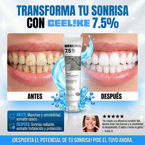 Pasta de dientes hidroxiapatita al 7.5%