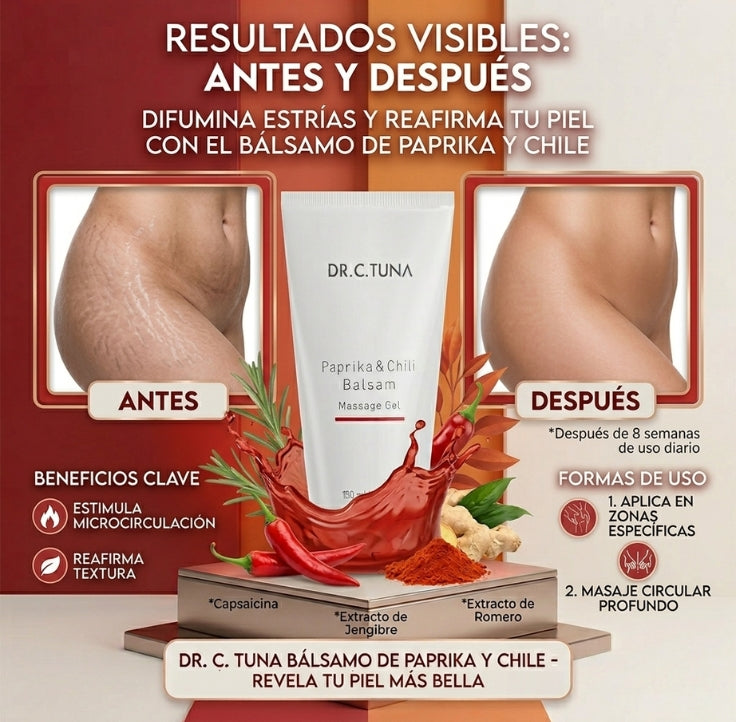 Dr. C. Tuna Paprika & Chili - Gel masajeador para estrias