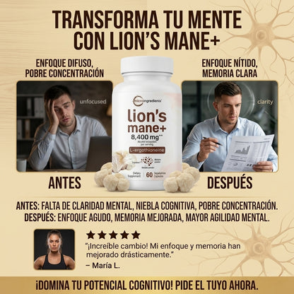 MicroIngredients - Capsulas de Melena de Leon - OFERTA 2X1