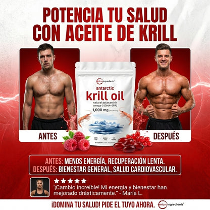 MicroIngredients - Capsulas Krill Oil para la salud cardiovascular