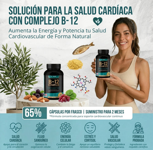 Vitamina B12 Complex, Energía, Vitalidad y Bienestar Diario - OFERTA 2X1