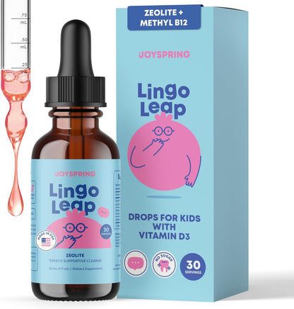 Lingo Leap Gotas con Zeolita + Vitamina B12 Activa y D3 | Gotas sin Azúcar