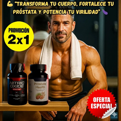 Óxido Nítrico Promax™ + Prostate Health en pack 2x1: Rendimiento, energía y salud masculina