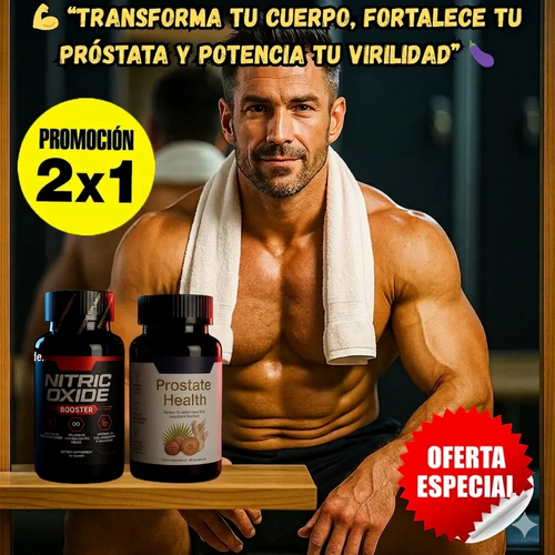 Óxido Nítrico Promax™ + Prostate Health en pack 2x1: Rendimiento, energía y salud masculina