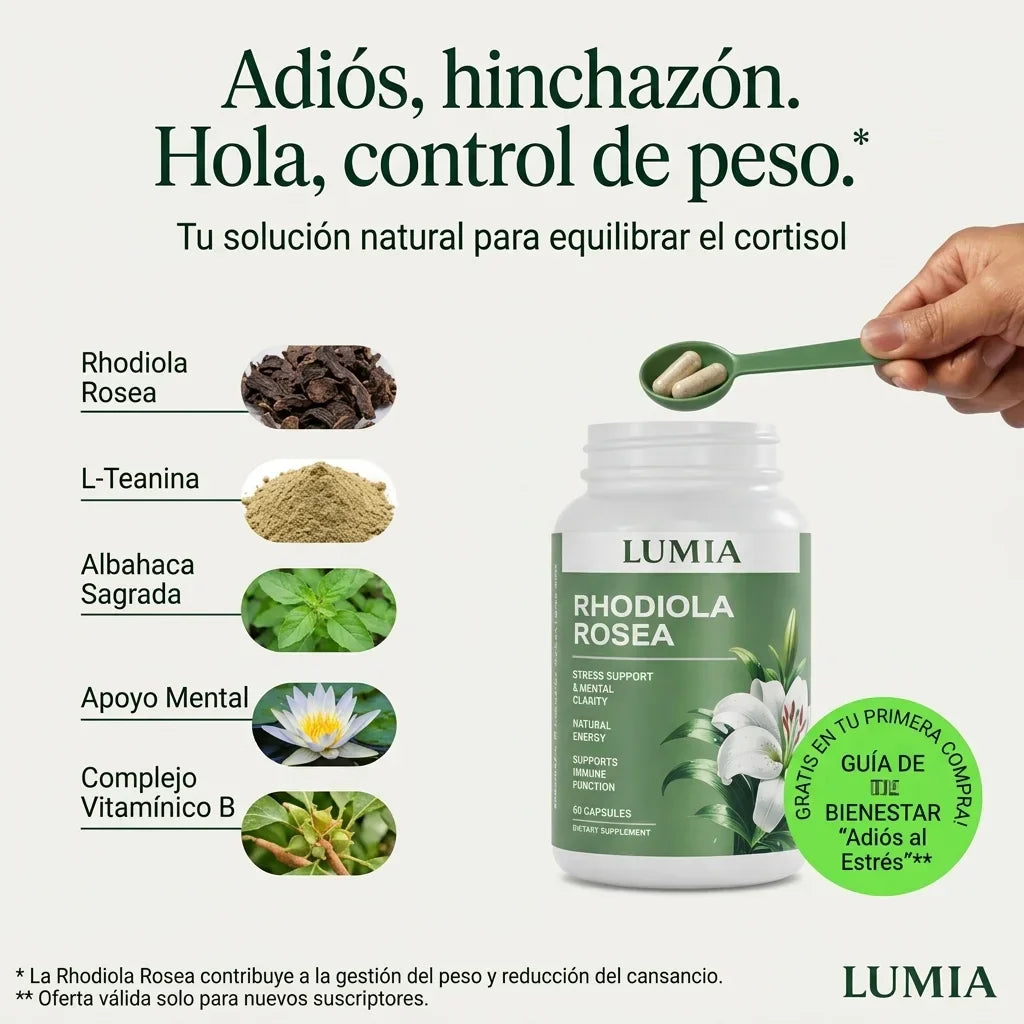 Rhodiola Rosea | Reduce Hinchazón y Apoya la Pérdida de Peso - OFERTA 2X1