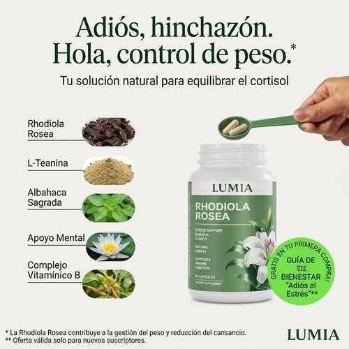 Rhodiola Rosea | Reduce Hinchazón y Apoya la Pérdida de Peso - OFERTA 2X1