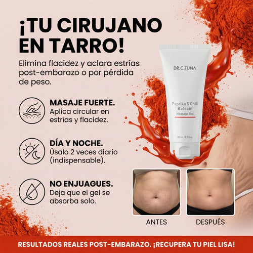 Dr. C. Tuna Paprika & Chili - Gel masajeador para estrias